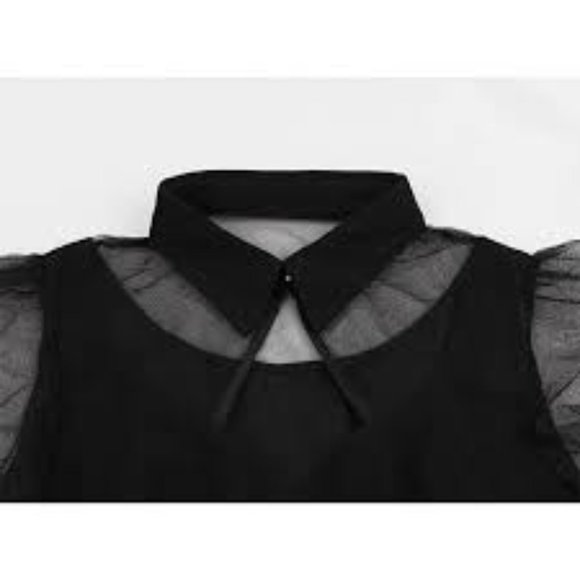 BLACK GOTHIC BOWKNOT CUTE DRESS-NEW NEVER WORN - Picture 2 of 5